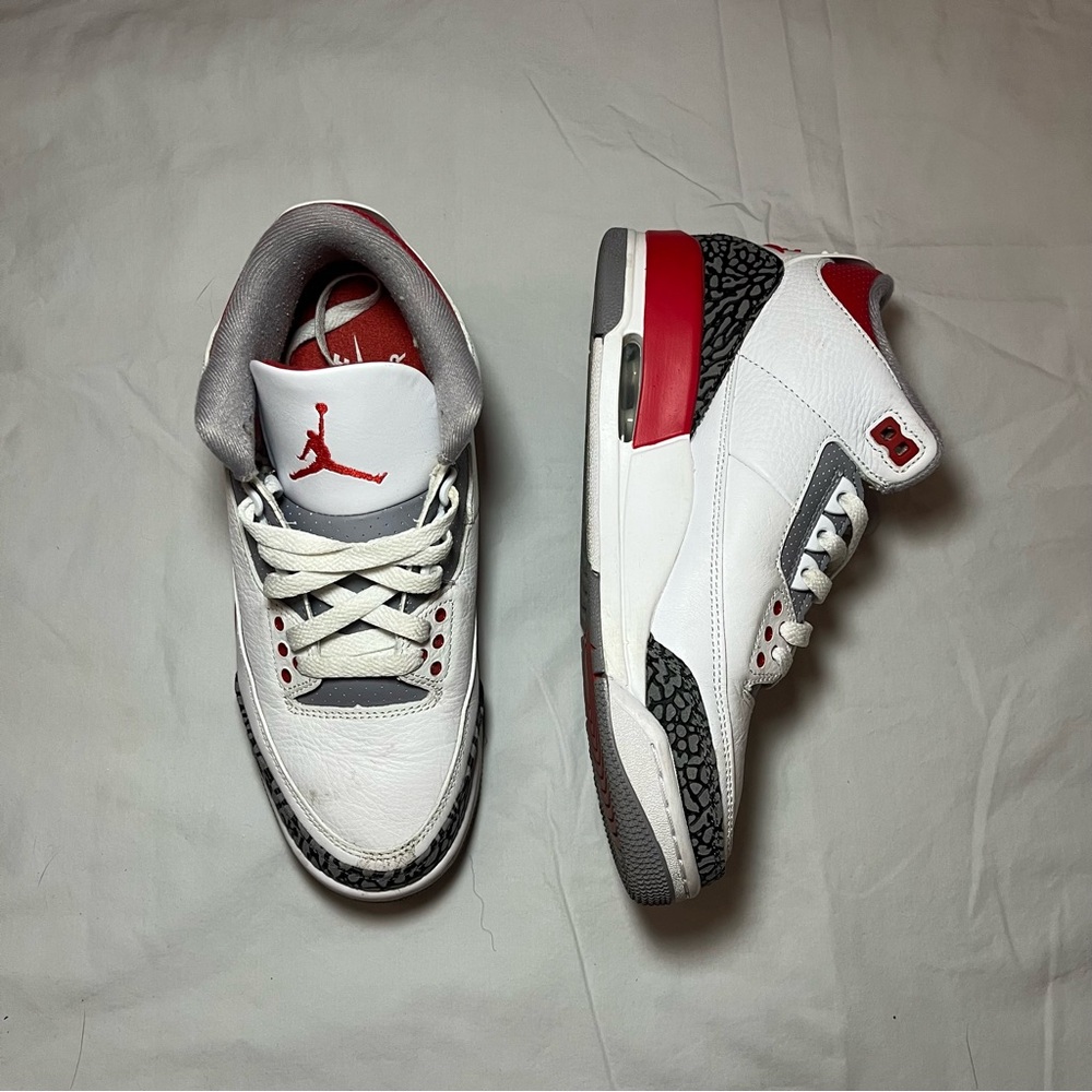 Jordan Retro 3 Fire Red Shoes - Picture 2 of 5
